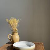 Large white and earthenware ceramic dish