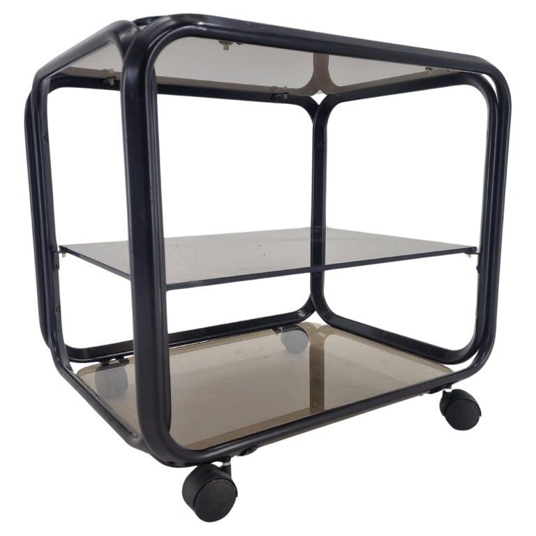 Table basse chariot des années 1970, Italie.