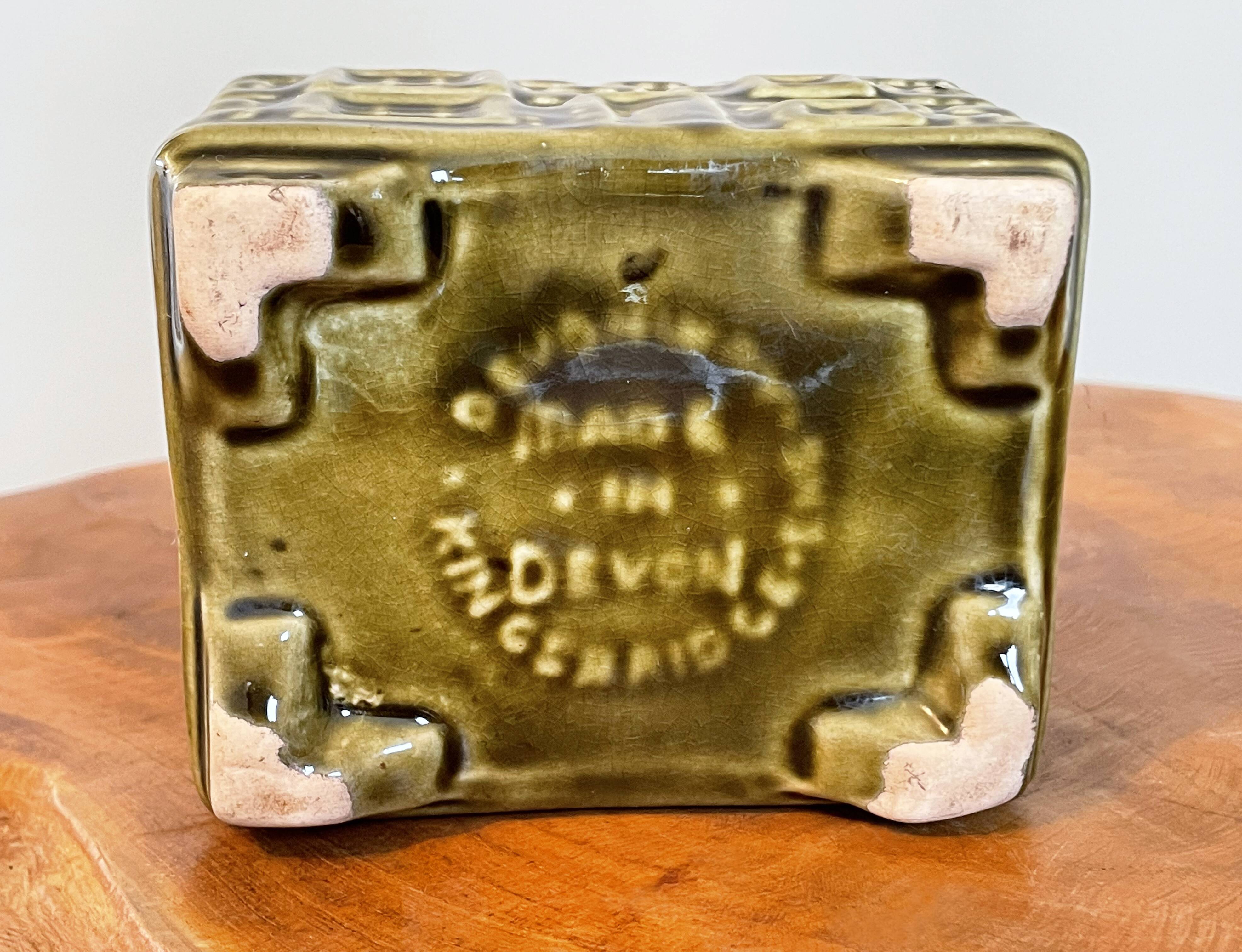 Pot Devonway en forme de maison de cottage pot de miel / sucre Majolica, vaisselle britannique fabriquée en Angleterre