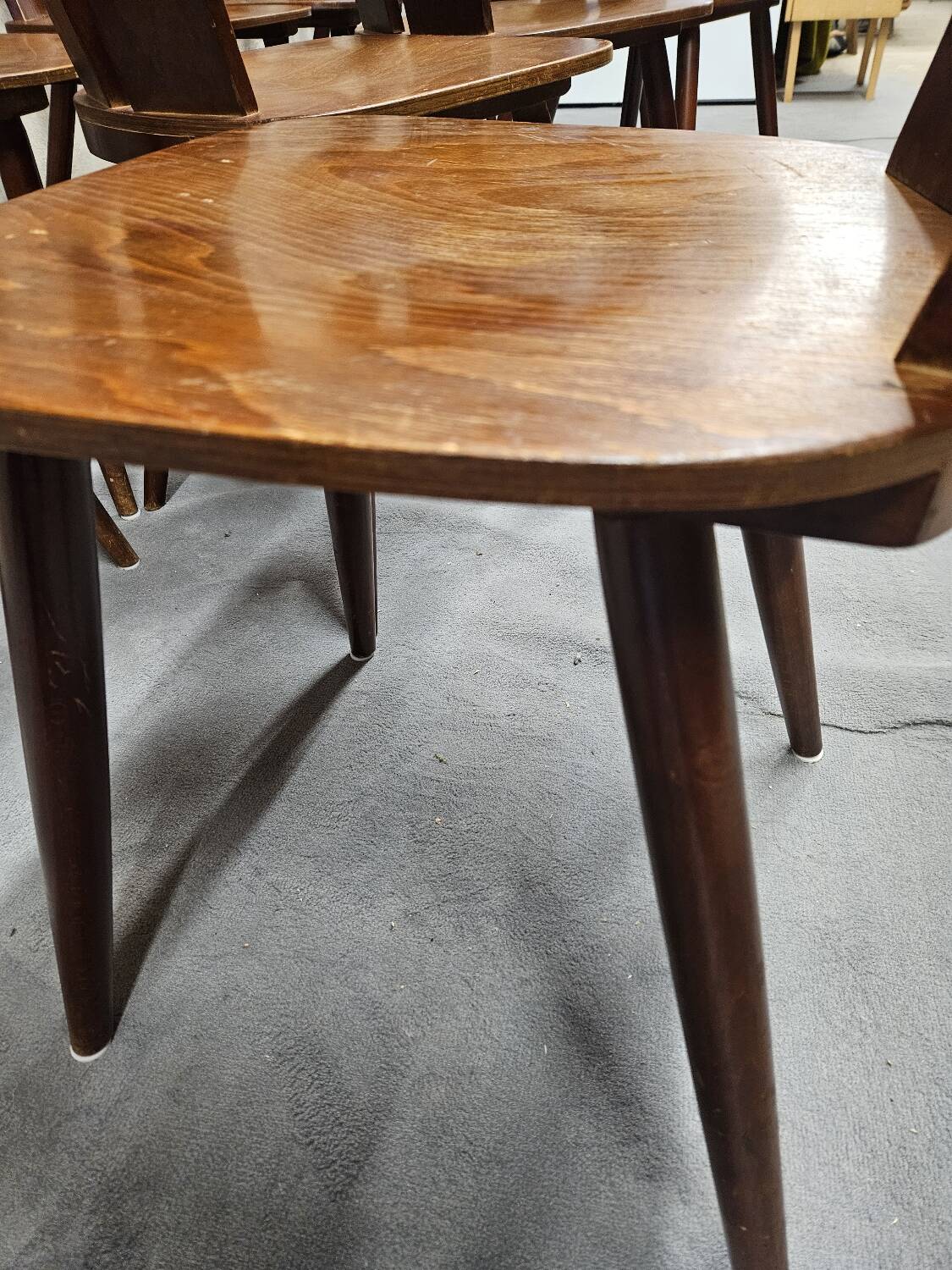 Set of 12 vintage bistro chairs 1960