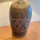 Large 60s lamp in stoneware and wool