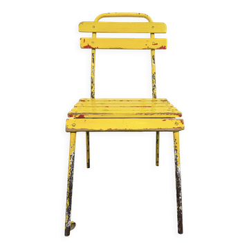 Vintage Yellow Industrial Chair, 1960s
