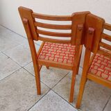 4 Cruége style  chairs, rare vintage wicker model
