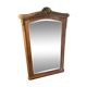 Grand miroir ancien bois patiné et dorure glace biseautée