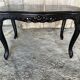 Vintage Black Carved Oak Louis XV Style Coffee Table