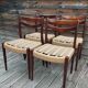 4 Scandinavian chairs 1960s vintage Danish rope
