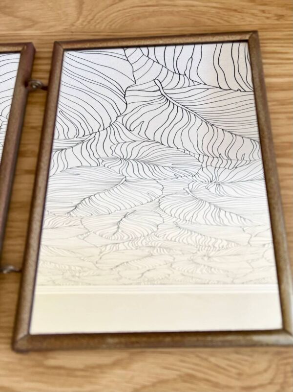 Miroir de barbier triptyque