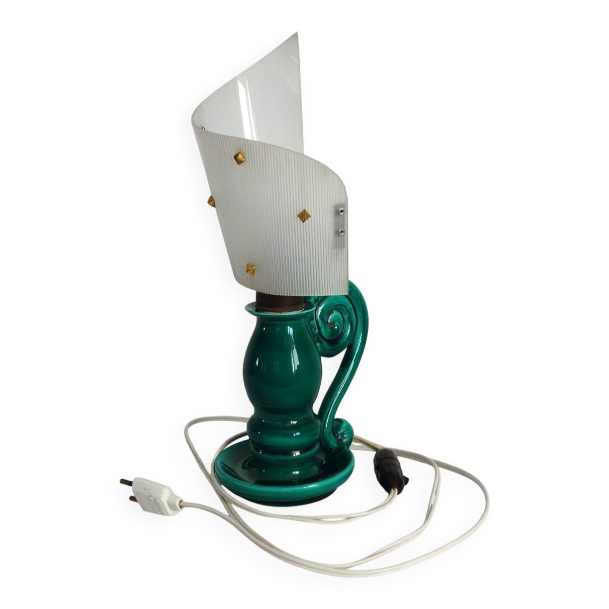 Table lamp ceramic and plastic 1950s