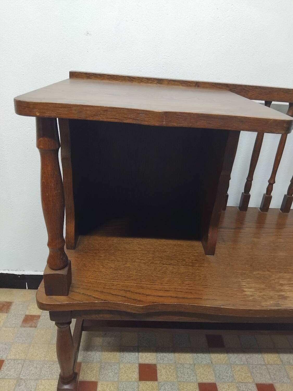 Antique vintage telephone bench furniture