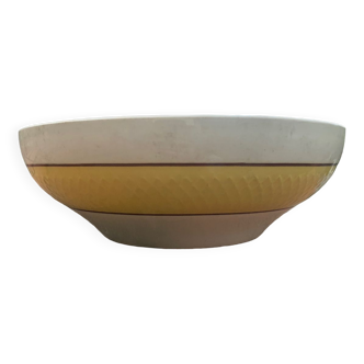 Old yellow salad bowl / dish - Moulin des loups, Orchies
