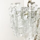 Ice crystal pendant light by Kalmar, 1960s