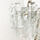 Ice crystal pendant light by Kalmar, 1960s
