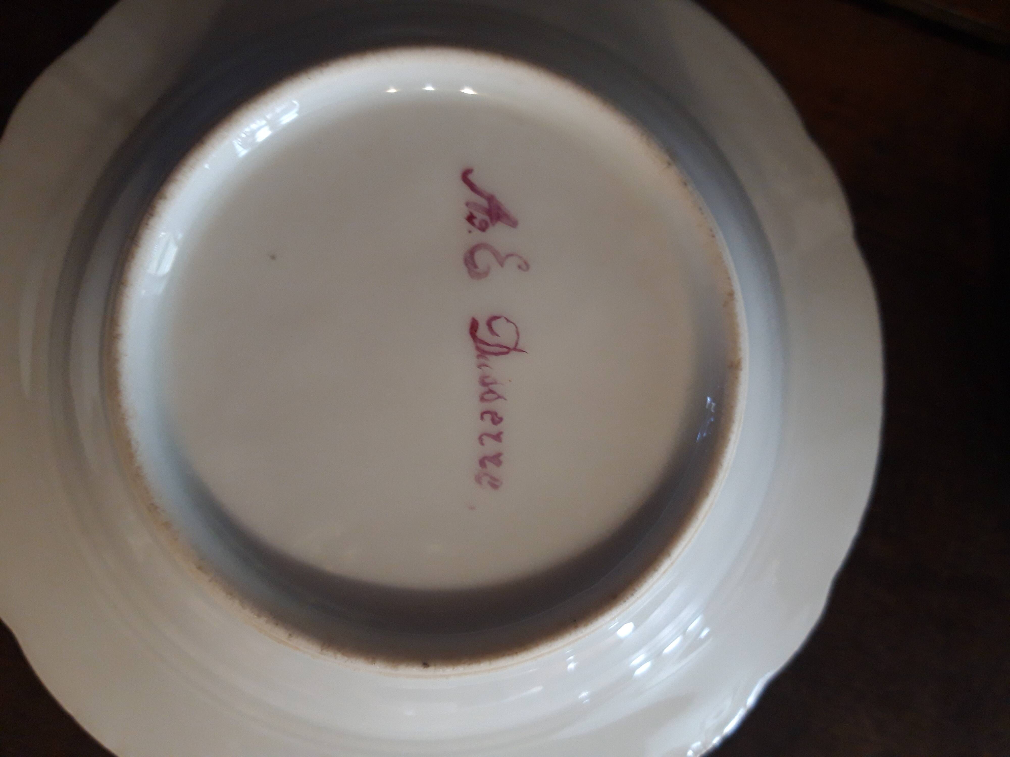 Porcelain bread/pastry plates