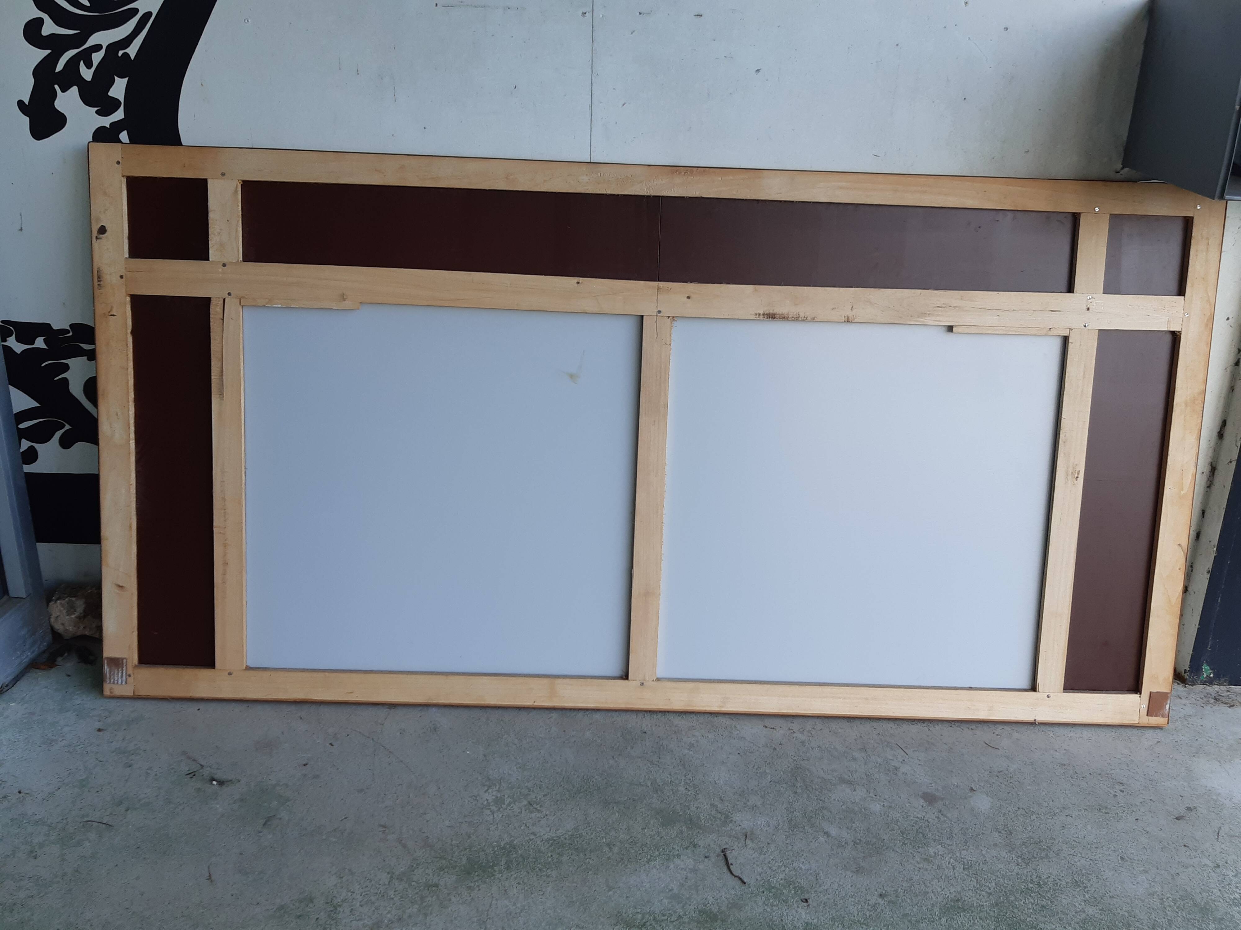 Grand miroir ancien dore circa 1950 verre biseaute cisele grave mirror mag