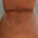 Set of 6 sheepskin dining chairs in a cognac colour with a lovely patina