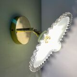 Vintage lampshade lamp in white opaline