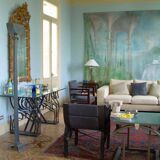 Alfrank Neoclassical Floor Lamp 1990s postmodern Verdigris Column