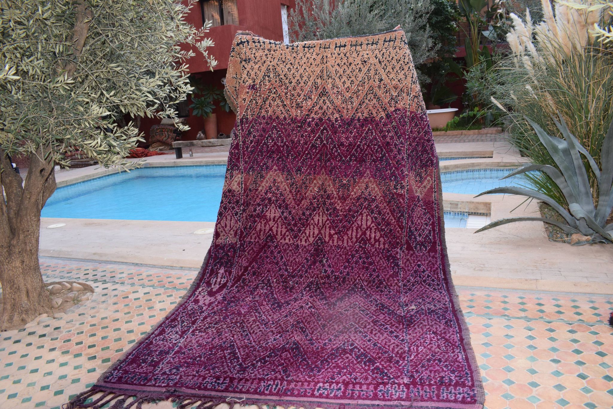 Tapis berbère marocain vintage atlas
