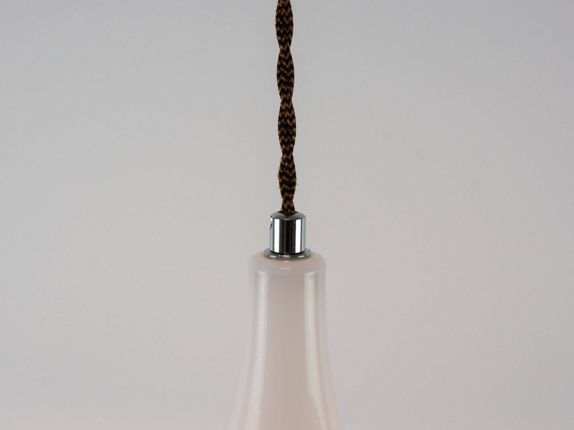 Vintage Black And White Meblo "Albatros" Trumpet Pendant Lamp
