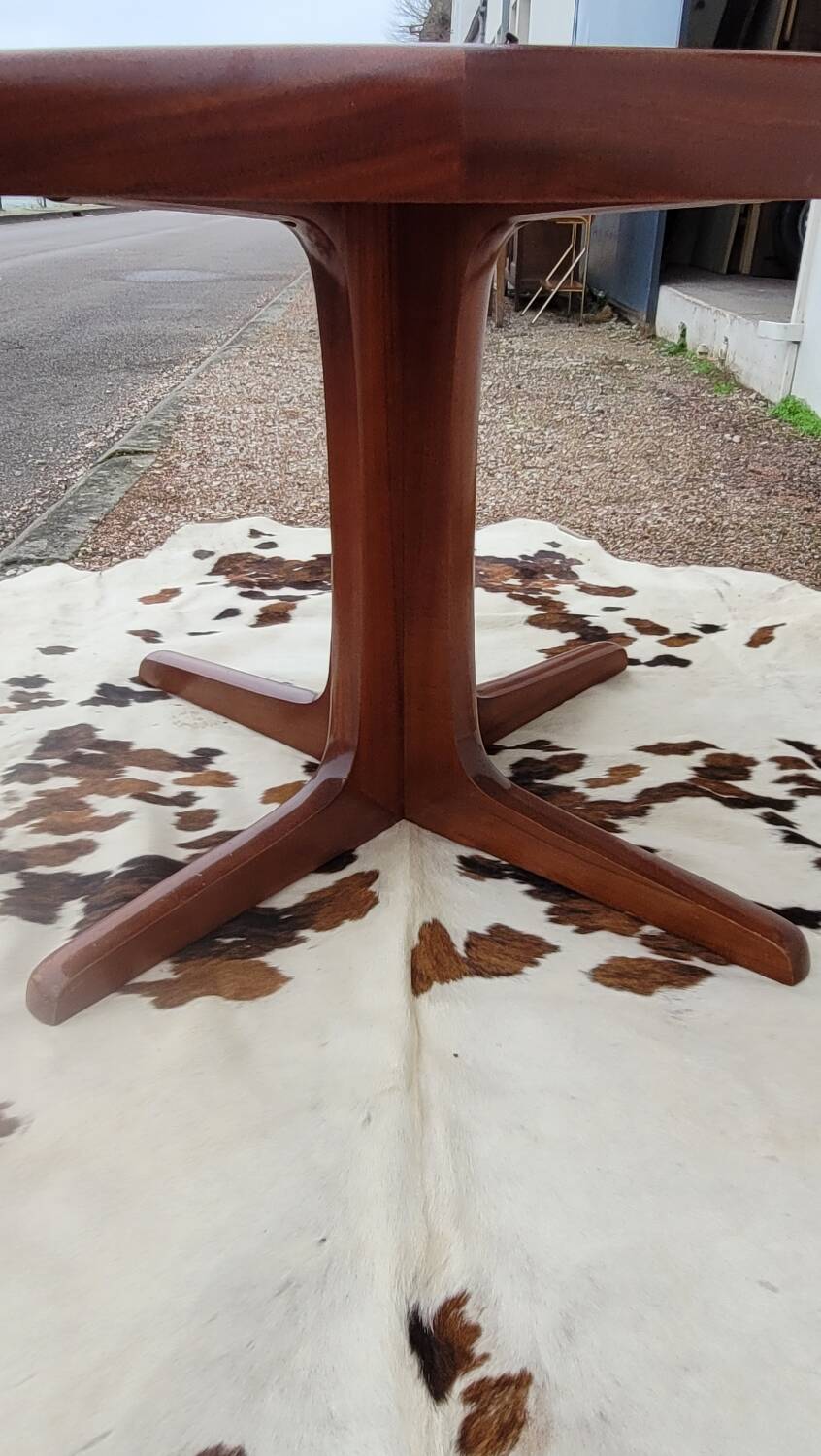 Vintage Scandinavian style table with 2 teak extensions, 1960s