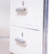 White Bauhaus writing desk made in 1930s Germany - Restored