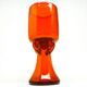 Modernism vase, orange glass, designed by J. Słuczan-Orkusz, Poland, 1970s