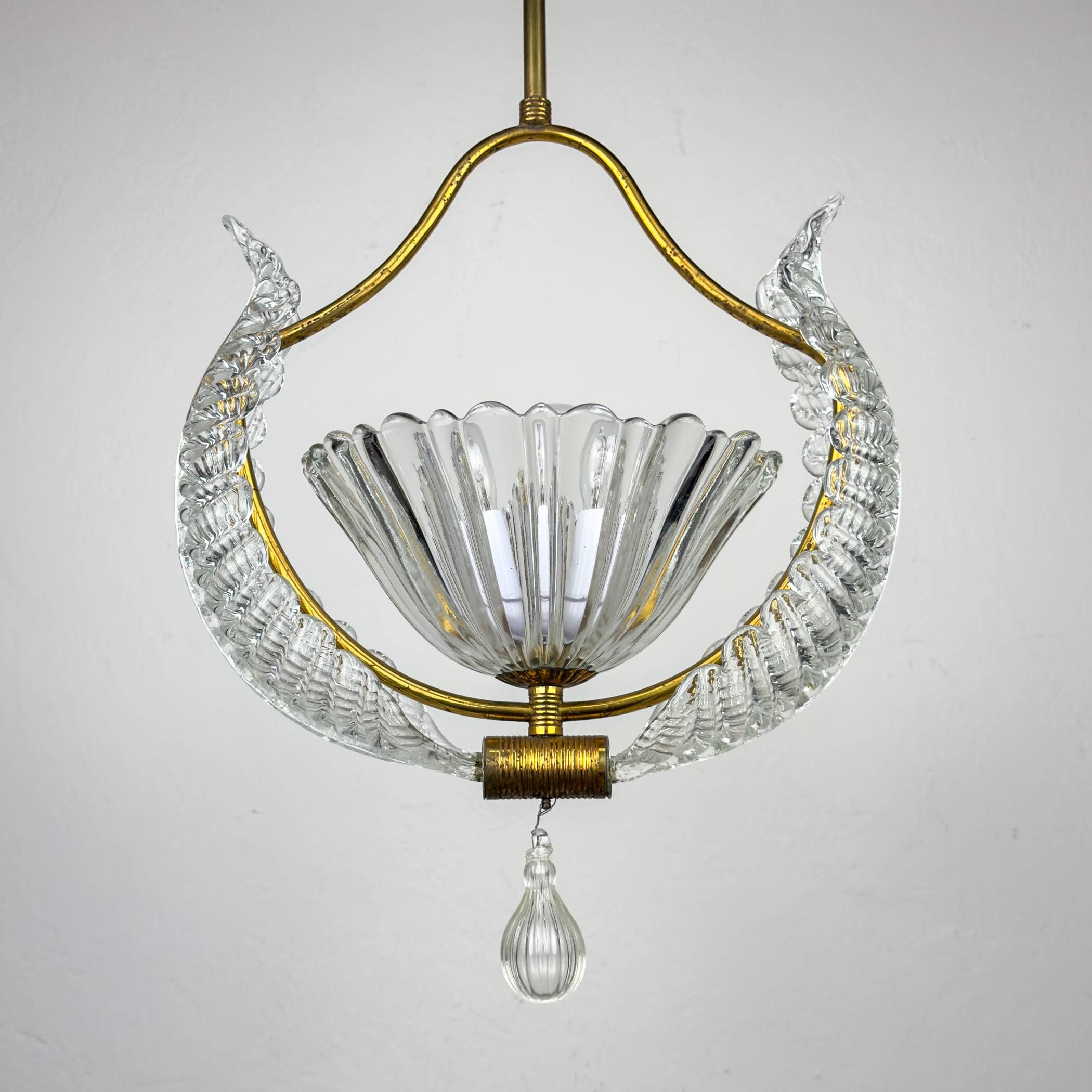 1930s Vintage Murano chandelier by Barovier & Toso, Italy