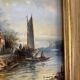 Oil painting seascape signed Lucy - 50 x 44 cm