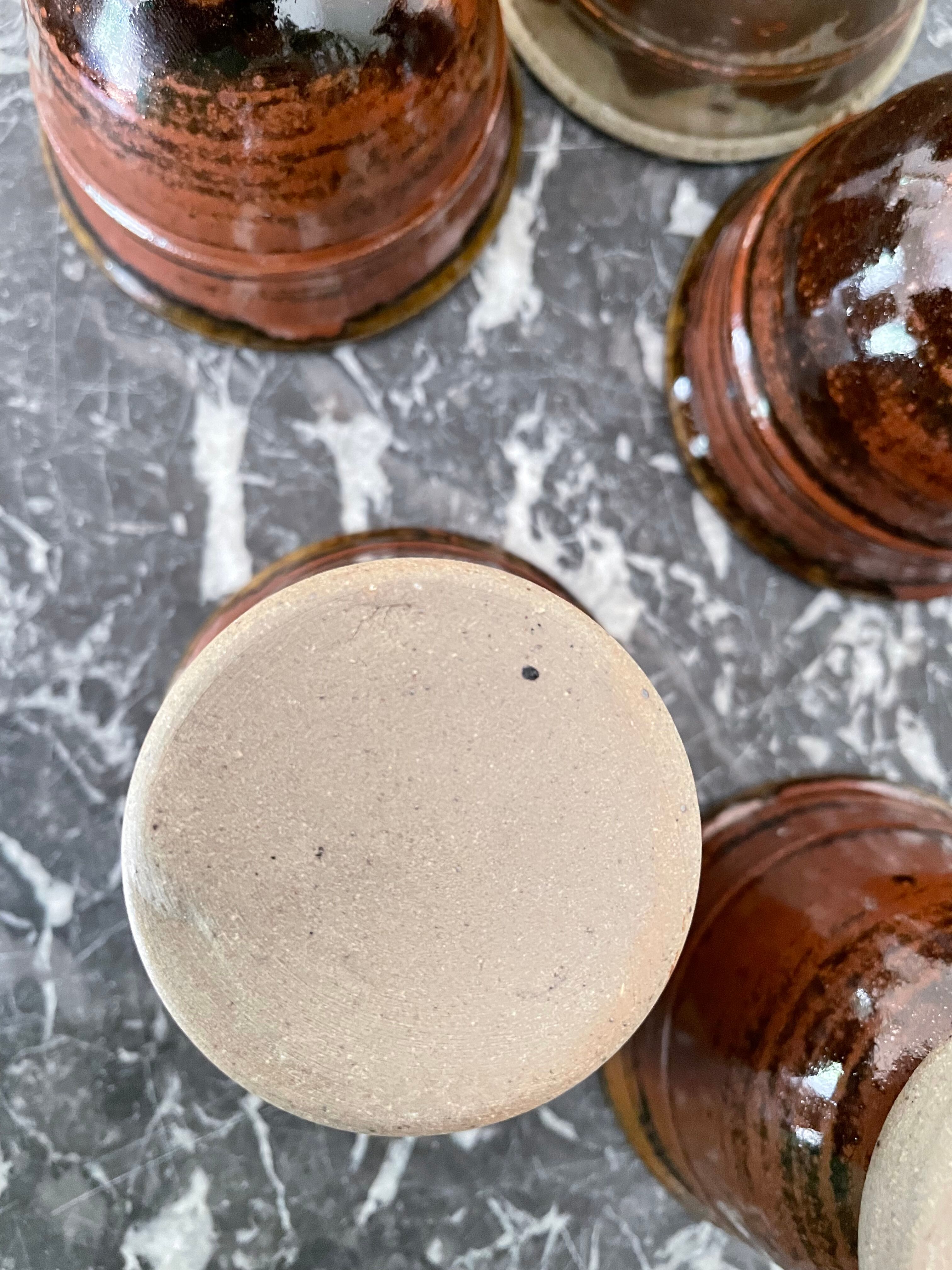 Pyrite stoneware coffee cups La Borne