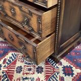 1950s English oak chest of drawers