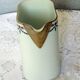 Porcelain milk pot limoges blanche liseret beak and handle dores and garland pink
