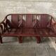 Pencil reed rattan bamboo coastal palm leaf bench sofa, Vivai del Sud 1970s