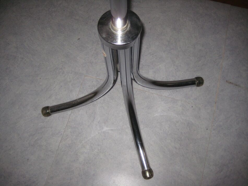 Vintage chrome metal coat rack