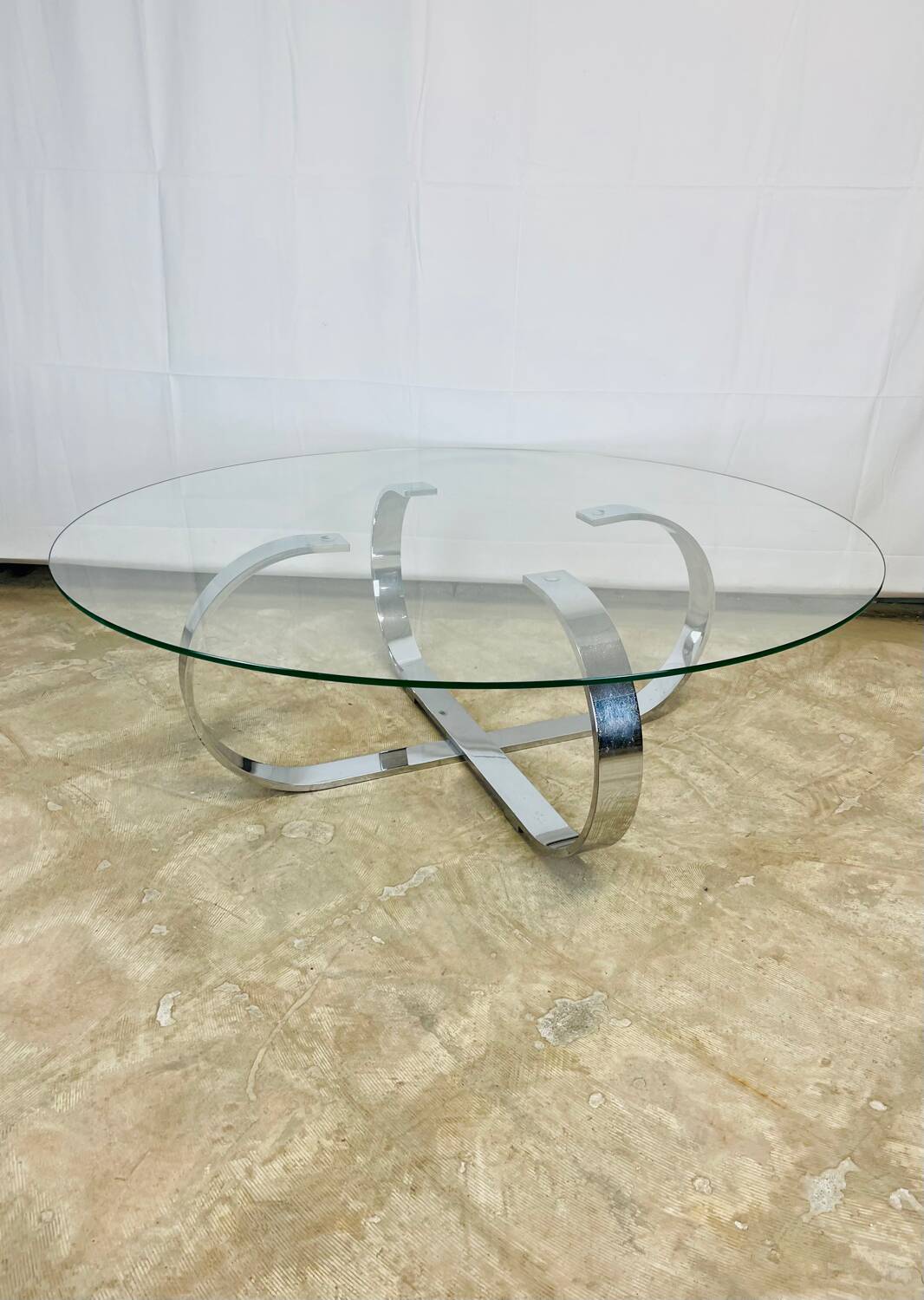 Glass coffee table