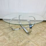 Glass coffee table