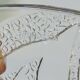 5 Small Transparent Frosted Glass Plates Vintage Floral Decor Kig Indo