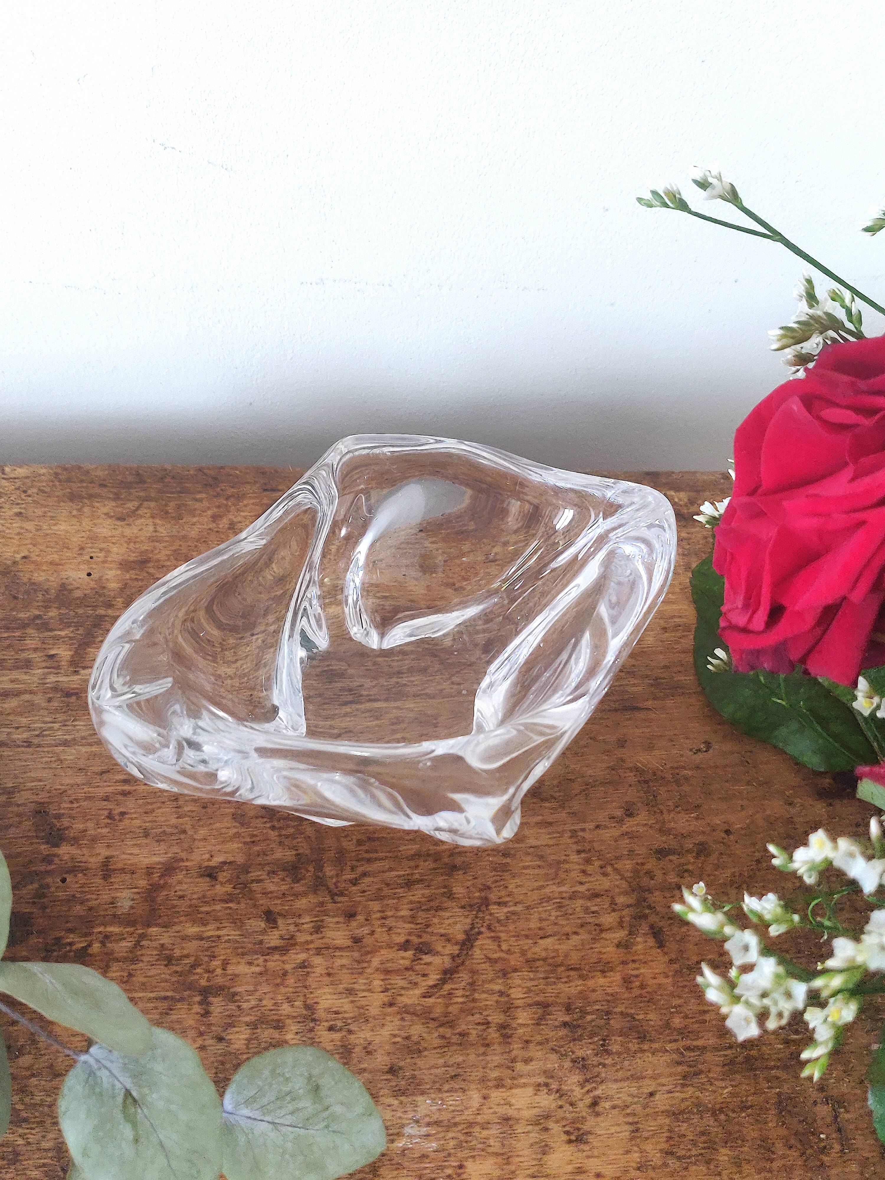 Daum crystal ashtray and its pestle - 50s