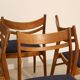 Lot de 4 chaises vintage scandinaves en chêne année 60  Ref. Marcel.