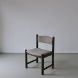 4 green carved wooden chairs | Scandinavia | 1960s