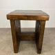 Tabouret brutaliste en bois massif style chalet