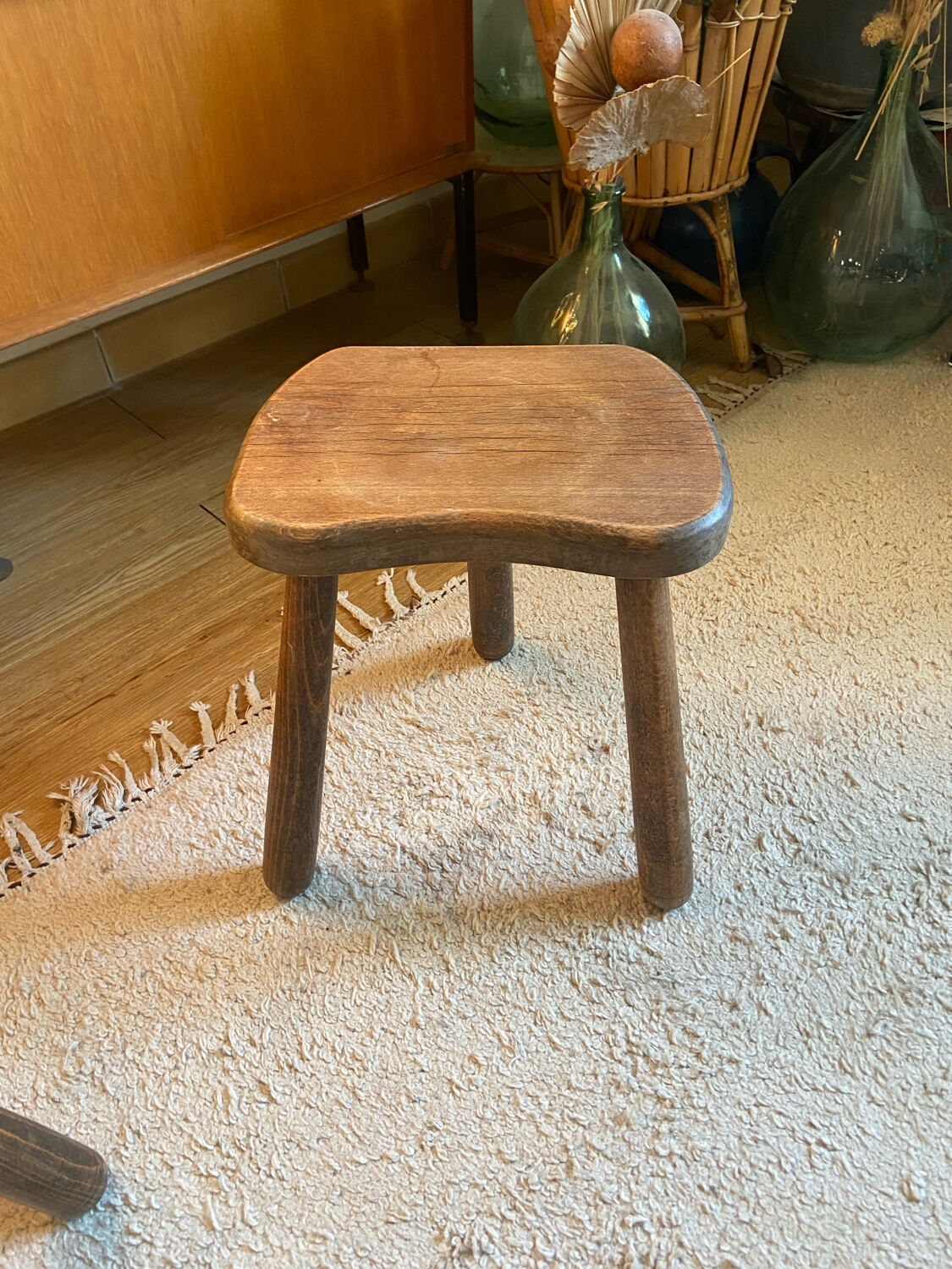 Pair of vintage tripod stools