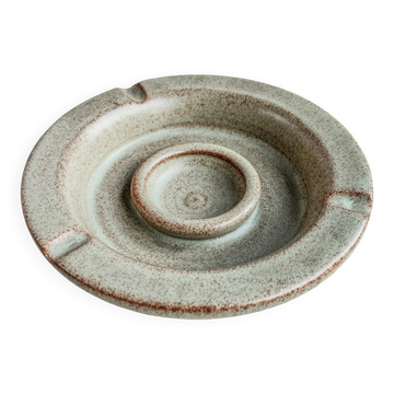 Vintage Speckled Stoneware Ashtray 1970s Design Catchall