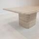 Table basse italienne en travertin, années 1980