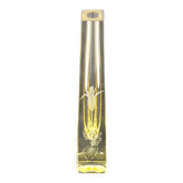 Citrine Drop Cut Engraved Glass Vase by Antonin Drobnik for ZBS, 1960s