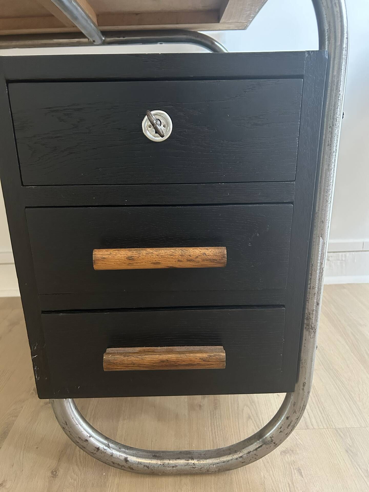Vintage wood and metal desk