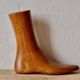 Old varnished wooden shoe mold - right foot