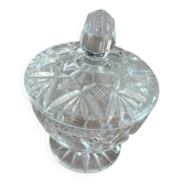 Bonbonnière en cristal transparente
