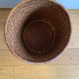 Braided wicker basket