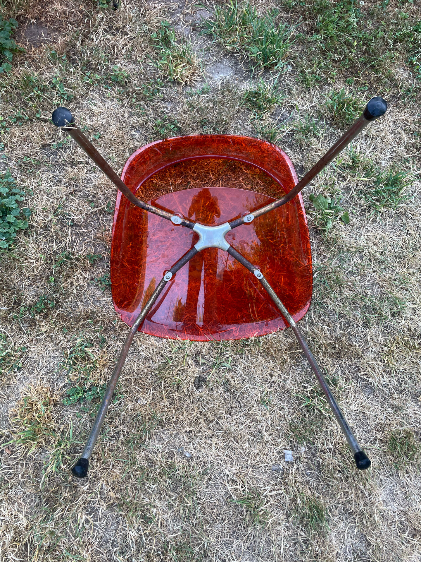 Translucent orange chairs