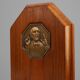French Art Deco Bookends in Wood and Bronze, circa 1920